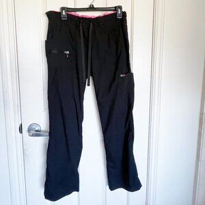 KOI Lite 721 Women's Peace Cargo Scrub Pant Medium Petite Black Stretch